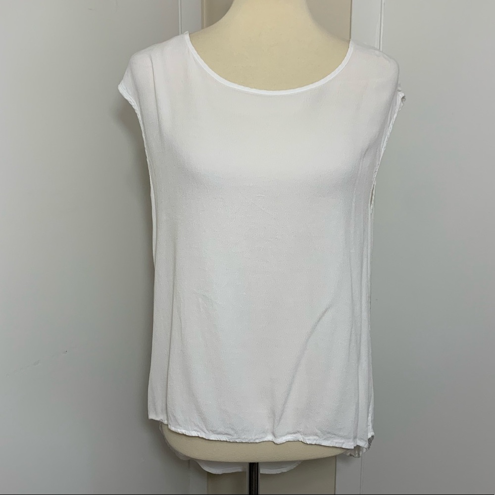 Forever 21 Sleeveless Semi-Sheer High-Low Top